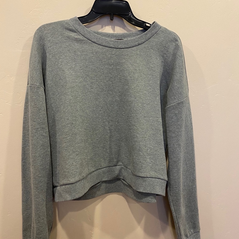 Gray crew neck